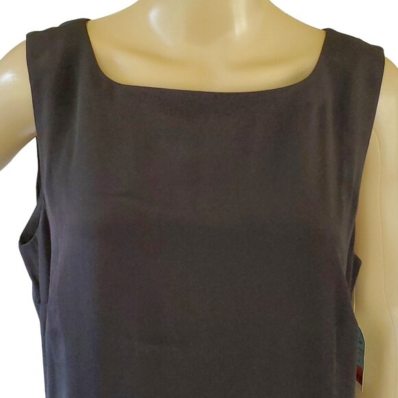 Max Studio Little Black Dress Womens XL Sleeveless Side Button Lined Back Zipper - Picture 8 of 11